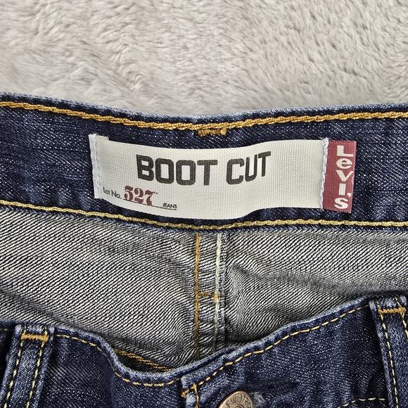 Levis 527 Jeans Mens 36x30 Blue Boot Cut Denim Western Cowboy Rodeo Cotton - Picture 4 of 14